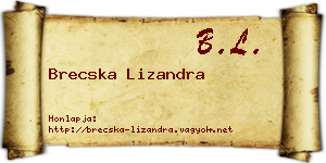 Brecska Lizandra névjegykártya